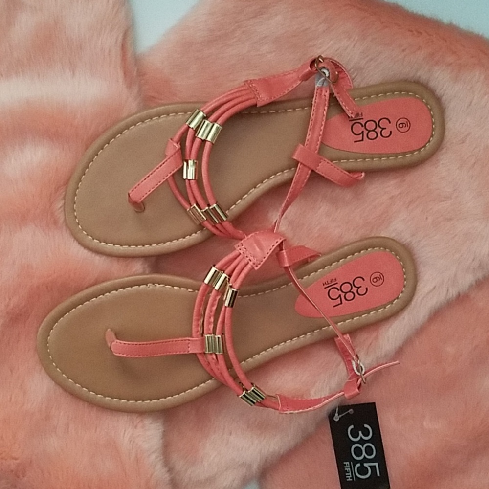 385 Fifth Coral Summer Sandals